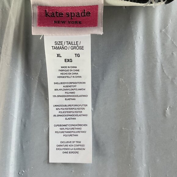 NWT Kate Spade New York Leopard Print Bandeau Bikini Top With Optional Straps XL - Picture 9 of 11